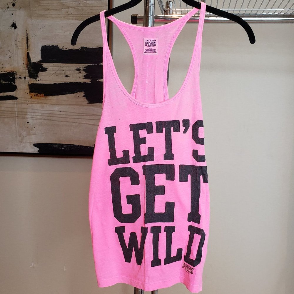 Victoria's Secret Lets Get Wild Racerback Tank Top